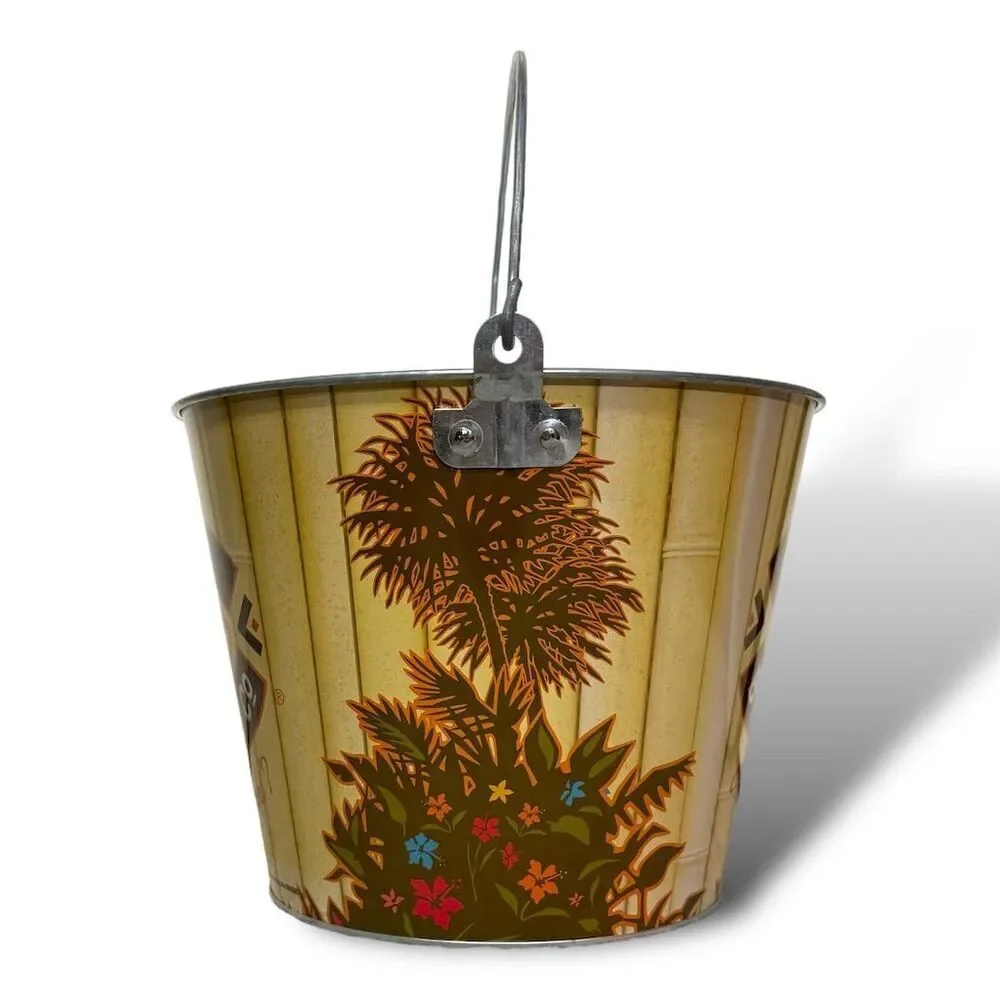 Kona Brewing Yellow Metal Beer Ice Bucket Collectible Barware Hawaiian